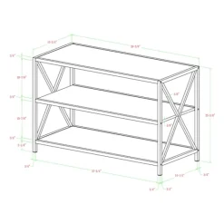 Office Furniture-Kirkland's Home X-Frame 3-Tier Barnwood Bookshelf