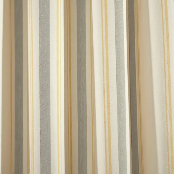 Curtains & Drapes-Kirkland's Home Yellow & Gray Farmhouse Curtain Panel Set, 63 In. Yellow/Gray