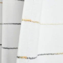 Curtains & Drapes-Kirkland's Home Yellow And Gray Stripe Curtain Panel Set, 84 In. White/Gray/Yellow