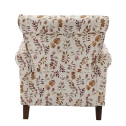 Accent Chairs-Kirkland's Home Yellow And Orange Leaf Upholstered Accent Chair Yellow/Orange