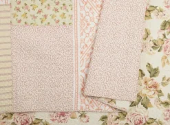 Quilts-Kirkland's Home Yellow And Pink Patchwork Blooms Full/Queen Quilt Yellow/Pink