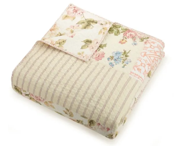 Quilts-Kirkland's Home Yellow And Pink Patchwork Blooms King Quilt Yellow/Pink