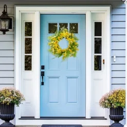 Wreaths-Kirkland's Home Yellow Daisy And Berry Wreath Yellow/Green
