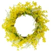 Wreaths-Kirkland's Home Yellow Jasmine Spiral Wreath Yellow/Green