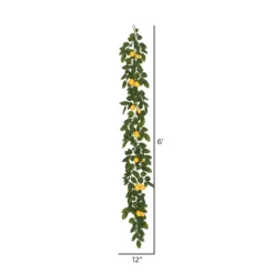 Arrangements & Greenery-Kirkland's Home Yellow Lemon Leaf Garland Green/Yellow