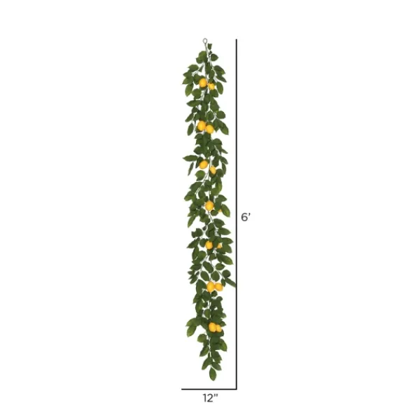 Arrangements & Greenery-Kirkland's Home Yellow Lemon Leaf Garland Green/Yellow