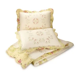 Bedspreads & Coverlets-Kirkland's Home Yellow Prairie Bloom King Bedspread Yellow/Ivory