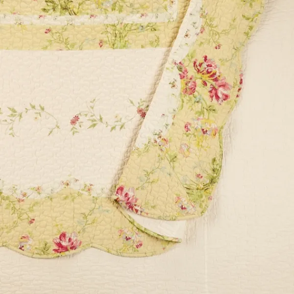 Bedspreads & Coverlets-Kirkland's Home Yellow Prairie Bloom King Bedspread Yellow/Ivory