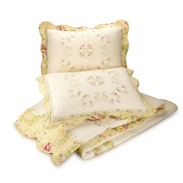 Bedspreads & Coverlets-Kirkland's Home Yellow Prairie Bloom Queen Bedspread Yellow/Ivory