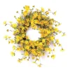 Wreaths-Kirkland's Home Yellow Wild Daisies Wreath Yellow/Green