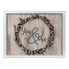 Wall Quotes & Signs-Kirkland's Home You And Me Wreath Framed Wooden Wall Plaque Brown