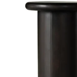 Accent & End Tables-Kirkland's Home Zach Charcoal Wood Pedestal End Table Black
