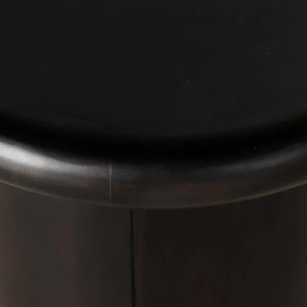 Accent & End Tables-Kirkland's Home Zach Charcoal Wood Pedestal End Table Black