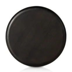 Accent & End Tables-Kirkland's Home Zach Charcoal Wood Pedestal End Table Black