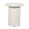 Accent & End Tables-Kirkland's Home Zach Wood Pedestal End Table Ivory