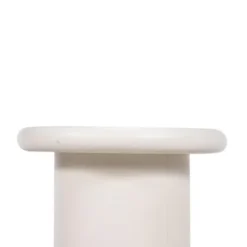 Accent & End Tables-Kirkland's Home Zach Wood Pedestal End Table Ivory