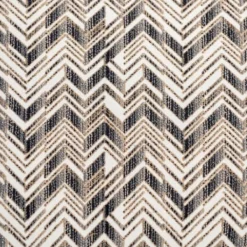 Benches & Ottomans-Kirkland's Home Zig Zag Upholstered Ottoman Gray/White/Black