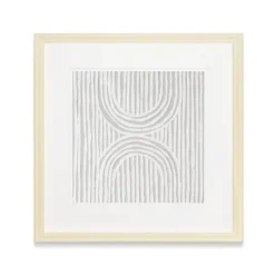 Wall Plaques-Kirkland's Home Zinnia I Shadowbox Framed Wall Plaque White/Gray