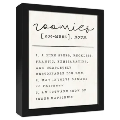 Wall Quotes & Signs-Kirkland's Home Zoomies Framed Canvas Art Print, 12X15 In. Black/Tan