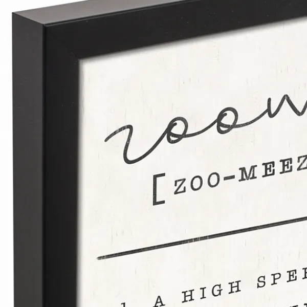 Wall Quotes & Signs-Kirkland's Home Zoomies Framed Canvas Art Print, 12X15 In. Black/Tan